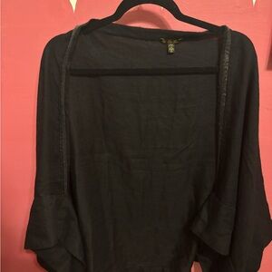 Loro Piana Black Cashmere Blend Cape/ poncho